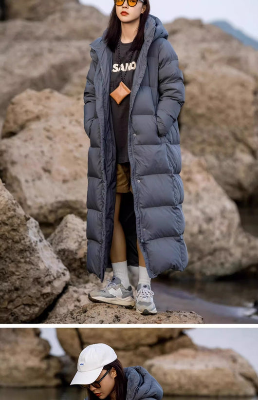 Abrigo Largo Acolchado Extra Largo para Mujer - Chaqueta Térmica Hasta la Rodilla - Image 19