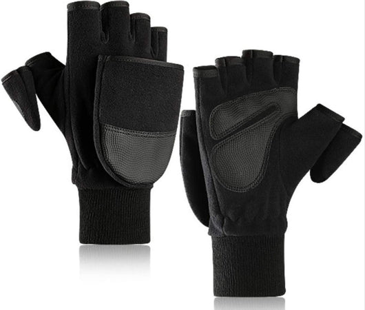 Guantes Deportivos Polar Fleece Medio Dedo con Pantalla Táctil y Agarre Antideslizante - Image 5