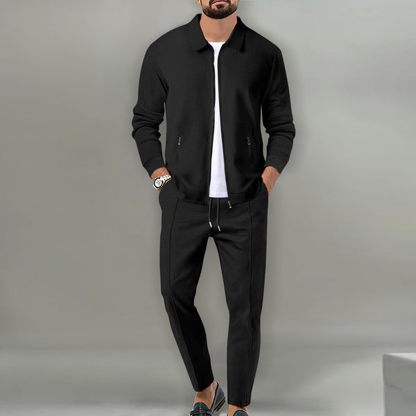 Cardigan Blazer Slim Fit para Hombre - Chaqueta Otoño con Bolsillos y Solapas