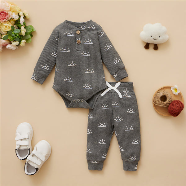 Conjunto de Buzo y Pantalón de Algodón con Estampado Infantil para Hombre