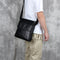 Mochila Ejecutiva de Cuero Genuino con Bolsa Crossbody Vertical de Alta Capacidad