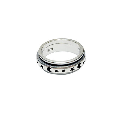 Anillo de Plata Esterlina Giratorio Xingyue Vintage Tailandés Personalizado para Parejas - Image 6