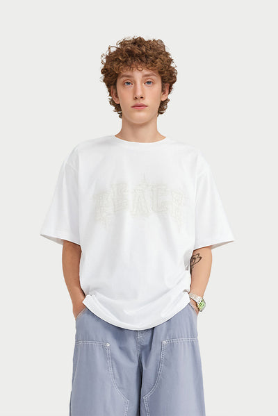 Camiseta Holgada Estampado Foam Puff para Hombre - Image 8