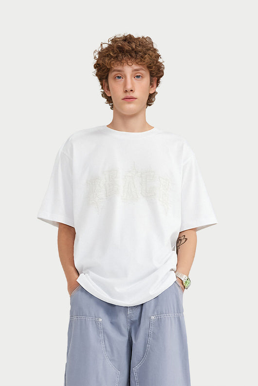 Camiseta Holgada Estampado Foam Puff para Hombre - Image 8