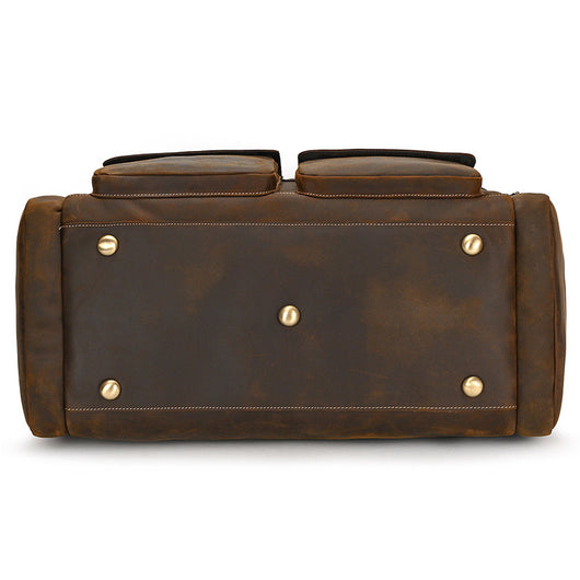 Bolso de Viaje Vintage Cuero Crazy Horse - Estilo Retro Funcional - Image 3