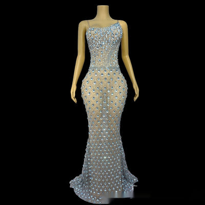 Vestido Asimétrico Diamante con Diseño Vanguardista - Image 11