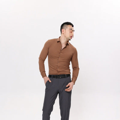 Camisa Ejecutiva de Manga Larga Estilo Coreano para Novio y Padrino - Image 8