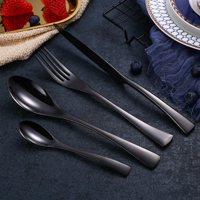 Juego de Cubiertos Coreanos 4 Piezas Acero Inoxidable Negro Espejo - Cubertería Premium para Regalos - Image 17