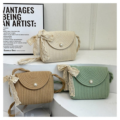 Bolsa Tejida de Algodón con Cuerda - Estilo Casual Artesanal para Verano - Image 18