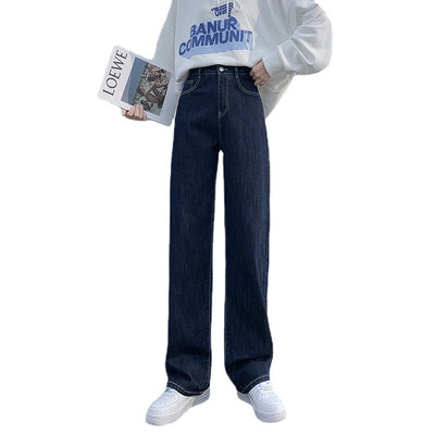 Jeans Rectos de Talle Alto Cómodos y Holgados - Image 14