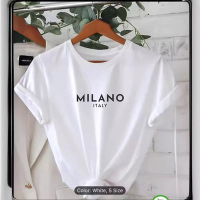 Camiseta Estampada Cuello Redondo para Primavera y Verano - Image 3