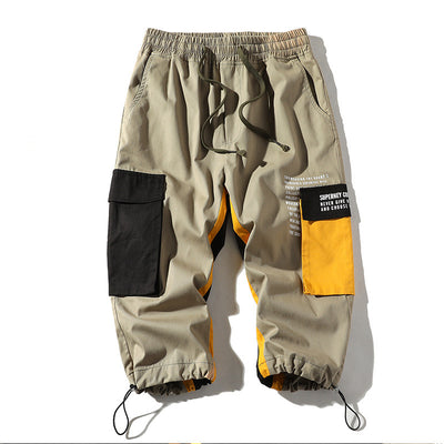 Pantalones Cargo Blancos Acortados con Múltiples Bolsillos - Image 4