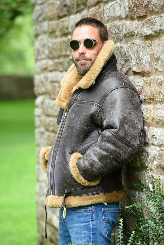 Abrigo de Piel Estilo Western Vintage para Hombre - Invierno - Image 10