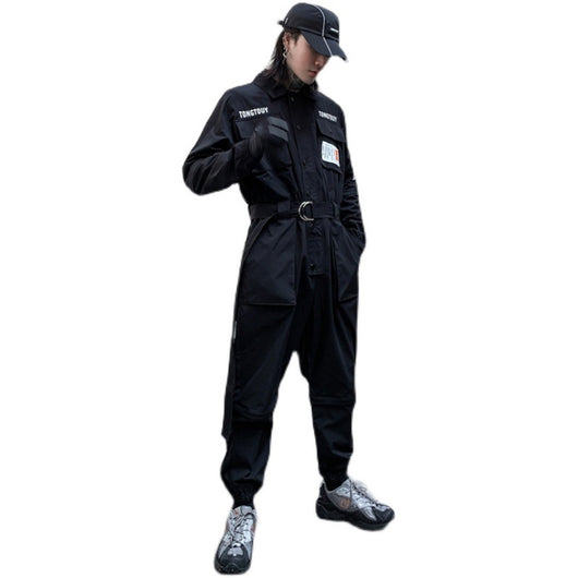 Overol Casual Unisex de Fibra Poliéster Estilo Japonés - Image 3