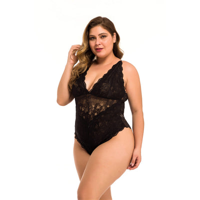 Lencería Sensual Talla Grande con Encaje y Malla - Image 19