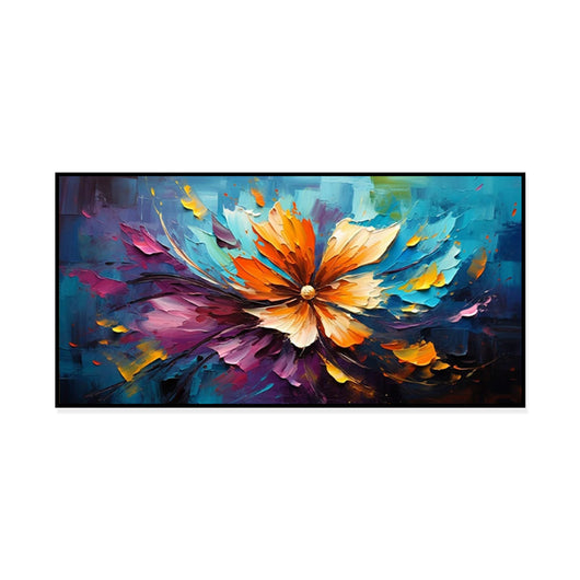 Cuadro Abstracto Flores Óleo Pintado a Mano Decoración Moderna Sala de Estar - Image 5