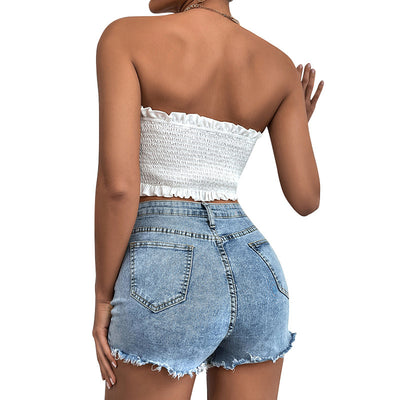 Top Elástico Retro de Borde Festoneado para Mujer - Image 5
