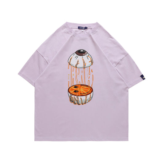 Camiseta Oversize Estampado Ojos - Unisex para Parejas - Image 16