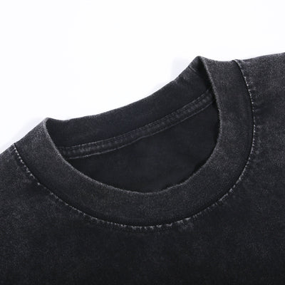 Camiseta Negra Estampada de Manga Corta - Diseño Simple y Versátil - Image 2