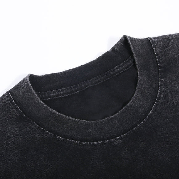 Black Printed Short-Sleeve T-Shirt - Simple and Versatile Design