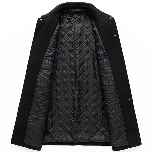 Abrigo de Lana Premium para Hombre Maduro - Estilo Solapa Clásica - Image 3