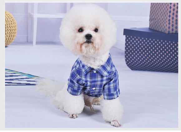 Camisa Ligera con Bolsillos Diagonales para Perros Pequeños