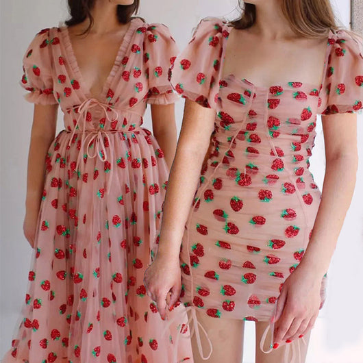 Top Tubo para Mujer con Bordado de Fresas y Lentejuelas - Image 10