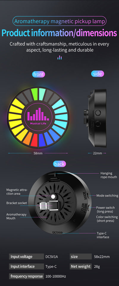 Luz Ambiental RGB para Auto con Control por Música y Ritmo - Image 30