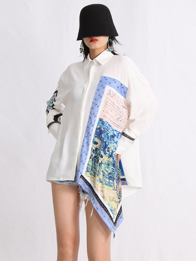 Blusa Larga Estampada con Diseño Artístico para Mujer - Image 21