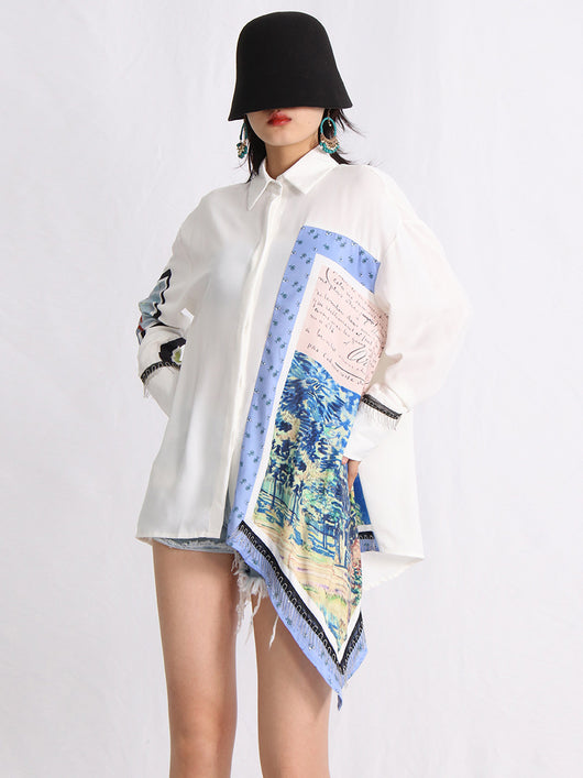 Blusa Larga Estampada con Diseño Artístico para Mujer - Image 21