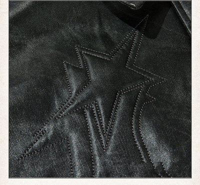 Chaqueta de Cuero PU Vintage Lavado Retro Unisex - Image 3
