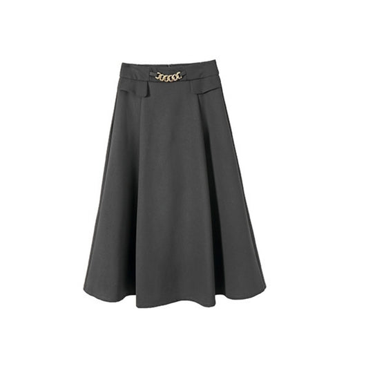 Falda Midi Elegante con Cadena en la Cintura - Image 5