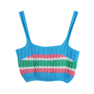 Chaqueta Suéter Tejido a Rayas para Mujer - Image 2