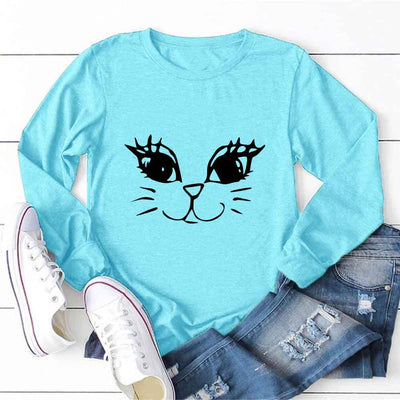 Blusa Mujer Estampado Gato Sonriente - Moda Internacional - Image 8