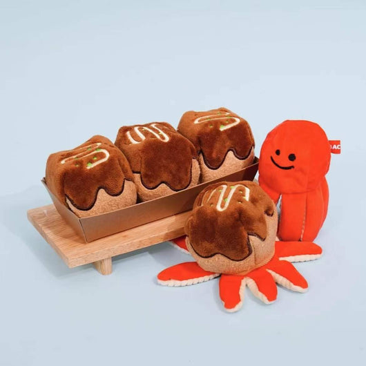 Juguete Interactivo para Perros con Forma de Takoyaki - Sonidos y Texturas
