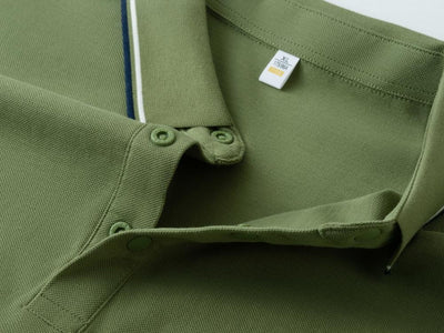Polo de Algodón Puro Business Casual con Solapa - Manga Corta - Image 18