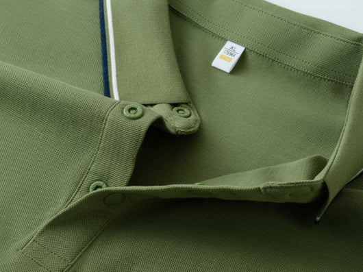 Polo de Algodón Puro Business Casual con Solapa - Manga Corta - Image 18