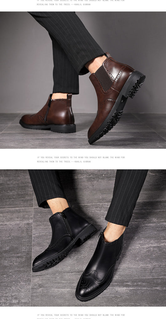 Botas de Cuero Casual Elegantes Talla Grande - Diseño Cruzado Moderno - Image 11