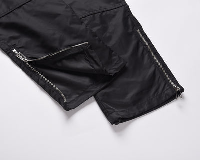 Pantalones Casuales Rectos Negros con Contraste Verde - Image 10