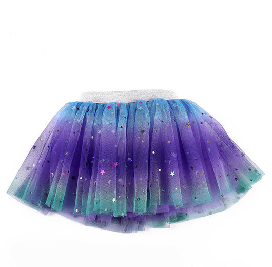 Falda Tutú Arcoíris con Estrellas de Cinco Puntas para Niñas - Image 4