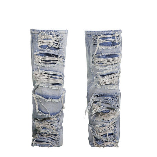 Calentador de Piernas Denim Rotos con Diseño de Personalidad para Mujer - Image 14