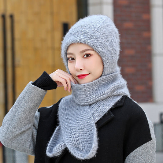 Conjunto Gorro y Bufanda Mujer Invierno - Diseño 2 en 1 con Forro Grueso