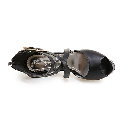 Sandalias Romanas de Tacón Grueso con Hebilla Elegante para Mujer - Image 28