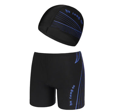 Shorts de Baño para Hombre Talla Grande a Rayas con Sombrero y Cintura Elástica 3D - Image 11