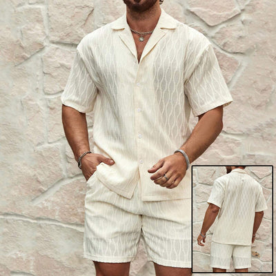 men's two-piece tracksuit, tracksuit, black, casual, resort wear, beach style - Image 6