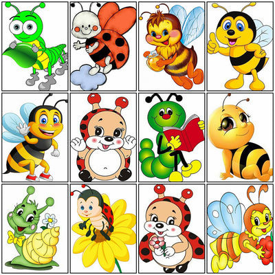 Pintura de Diamantes Abeja Caricatura 5D Cuadrado Completo - Image 22