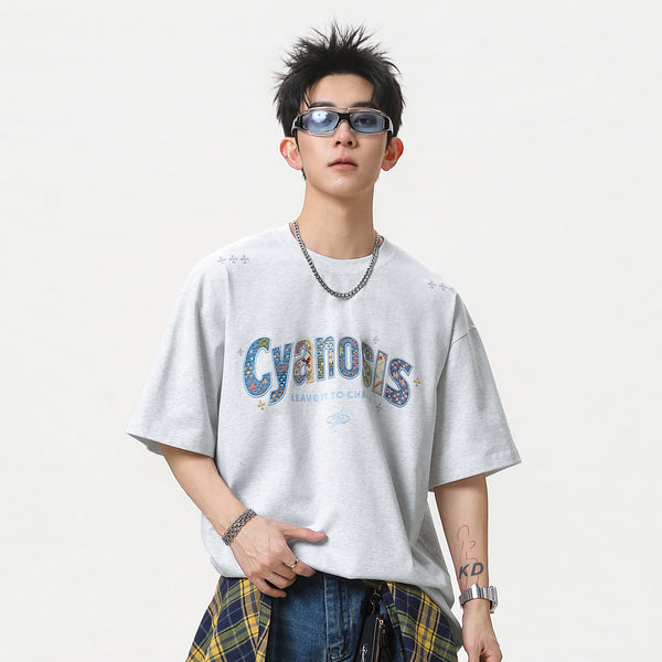 Playera de Algodón con Parche Bordado para Hombre