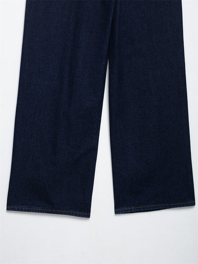 Conjunto Denim Vintage Azul Suelto - Camisa Manga Larga y Pantalón - Image 12