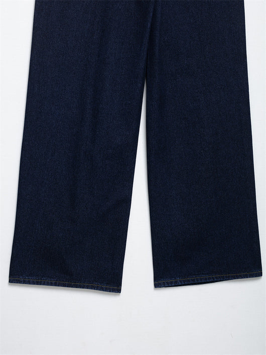 Conjunto Denim Vintage Azul Suelto - Camisa Manga Larga y Pantalón - Image 12