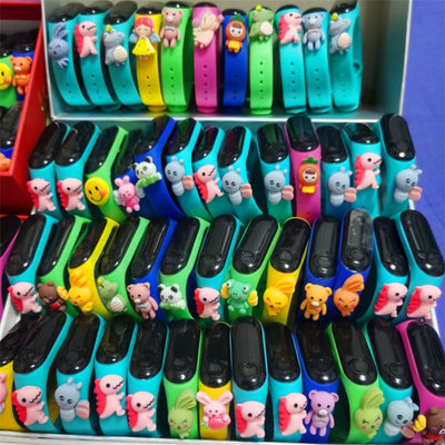 Reloj Infantil LED con Botones de Dibujos Animados